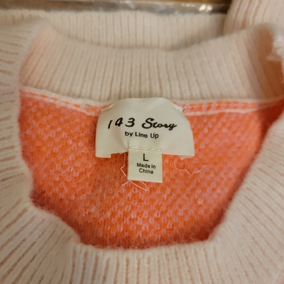 143 Story by Line Up Retro Flower Oversized Sweater Size L - Picture 5 of 6